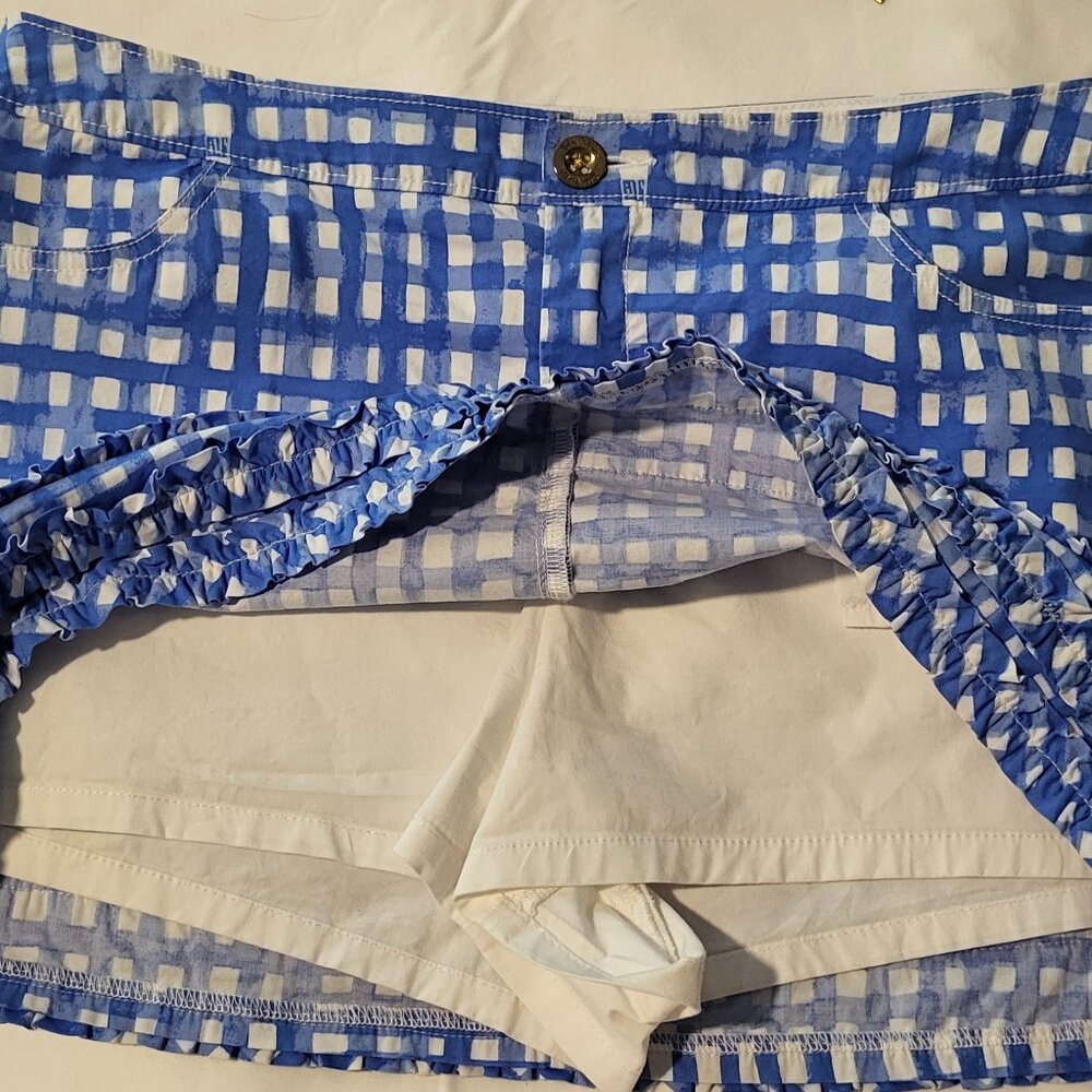 Lilly Pulitzer Lorelei Bennett Blue Feeling Beachy Mini Skort Size 10 - Picture 2 of 4